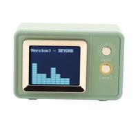 Cryfokt Altoparlante BT Vintage Compatto Altoparlante Calendario Orologio con Testi Dinamici per Verde retrò Quotidiano