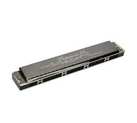 Cryfokt Armonica a Bocca Professionale Arpa Diatonica Piastra Base in Ottone di qualità Premium per Musicisti Nero 24 Fori 1x (Chiave D)