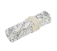 Cryfokt Astuccio in Tela di Grande capacità per Studenti D'arte, per Penne Resistente e Lavabile 16,5x7,8 Pollici per Penne Colorate, Ad Acquerello, Pennelli, Gomme da Cancellare (cielo stellato di