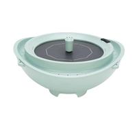 Cryfokt Bagno per Uccelli Solare, Fontana Ad Energia Solare con Batteria da 2400 mAh, Bagno per Uccelli Sospeso con Circolazione dell'Acqua Viva, Doppia Funzione, per Decorazioni da Giardino