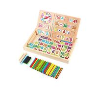 Cryfokt Bastoncini Giocattolo Matematici Educativi per Bambini, Gioco di Conteggio Luminoso per Migliorare Il Calcolo e L'immaginazione, 48 Pezzi di Legno Colorati, Perfetti per L'uso in età