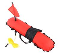 Cryfokt Boa a Siluro di Gonfiaggio per Immersioni Subacquee Segnale Palla Galleggiante e Bandiera Colore Accattivante Facile Ricerca Blocco Automatico Immersione in Aria per gli Appassionati di