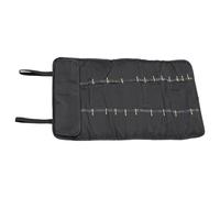 Cryfokt Borsa per Attrezzi Borsa Arrotolabile per Organizzazione di Attrezzi Multifunzionale in Tela Compatta e Durevole per la Lavorazione del Legno, Idraulici e (BLACK)