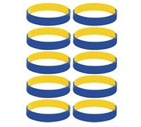 Cryfokt Braccialetti di Gomma Ucraini, Braccialetti in Silicone Blu e Gialli per Uomo e Donna, con Comoda vestibilità Elasticizzata, Significativi per il Supporto Dell'Ucraina Alle