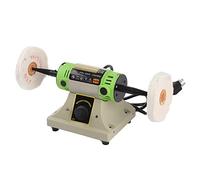 Cryfokt Buffer da Banco Lucidatore, 4 Pollici 480W Doppia Testa Lucidatrice per Gioielli da Banco, velocità Variabile Elettrica Lucidatrice per Gioielli, Legno, Argento, Ambra(EU)