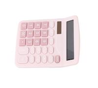 Cryfokt Calcolatrice Solare Simpatica Piccola Calcolatrice da Tavolo Digitale per Studenti Insegnanti Scuola a Casa Leggera Portatile (PINK)
