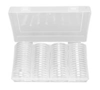 Cryfokt Capsule per Monete da 41 Mm Scatola Portaoggetti Trasparente Confezione da 60 per Collezionisti di Monete Organizzatore in Plastica Resistente per Conservare in Sicurezza le
