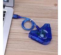 Cryfokt Cavo Adattatore USB da a PC, Convertitore Compatto e Leggero per 2 Connessioni Joystick, Adatto per XP 7 8, Blu, 1 unità