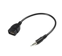 Cryfokt Cavo Ausiliario, Adattatore USB, Convertitore Maschio da 3,5 Mm Un Maschio da 3,5 Mm USB da, a Femmina da, da da, a Filo Cd Nera Cd Dvd per Automobile