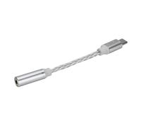 Cryfokt Cavo Dongle USB C A 3,5 Mm, 384 KHz di 32 Bit USB C A 3,5 Mm Adattatore Adattatore Riduzione di Rame in Argento Riduzione 'Argento per Laptop