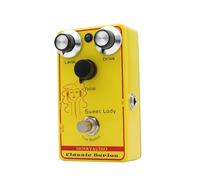 Cryfokt Chitarra SWEET LADY Overdrive Pedale Effetti a Basso Guadagno Sensibili Al Tocco per Chitarra Elettrica Controllo Versatile in Lega di Alluminio Giallo
