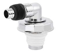 Cryfokt Connettore di Scarico a Pavimento in Materiale PVC con Dado per Lavatrice, Connettore Girevole a 360 Gradi, Adatto per Piccoli Spazi o Protezione Scarico a Pavimento per Lavatrici (Gomito