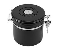 Cryfokt Contenitore per caffè Ermetico in Acciaio Inossidabile con Rilevamento della Data per Uso Domestico, Contenitore per caffè da 1,2 Litri per gli Amanti del (BLACK)