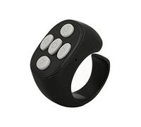 Cryfokt Controller Smart Ring ABS, 5.3, Telecomando, Girapagina Video per Mi Piace e Scorrimento, per la Lettura a Mani Libere (BLACK)