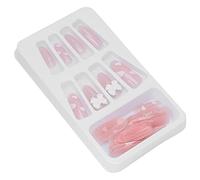 Cryfokt Copertura Completa False Nails Suggerimenti, Unghie Finta 24 Pezzi 12 Diverse Dimensioni Alla Moda Rimovibile per il Matrimonio per Natale per Halloween per