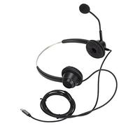 Cryfokt Cuffie Telefoniche Binaurali con Microfono HD Cuffie da Ufficio Bifacciali Ultra Resistenti per Chiamate in Conferenza per Corsi Online di Call Center per un Facile Plug and Play