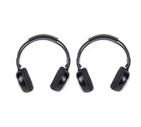 Cryfokt Cuffie Wireless IR da 2 Pezzi per DVD per Auto, Cuffie a Infrarossi a Doppio Canale con Aux da 3,5 Mm, Wireless Universali per Auto VES
