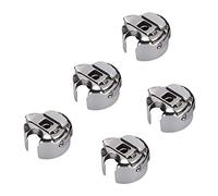 Cryfokt Custodie per Spoline in Metallo da Ricamo per Macchina da Cucire, Custodie per Spoline in Metallo Resistenti per Caricamento Frontale, Adatte a Tutte le Macchine da Cucire Industriali, 5 Pezzi