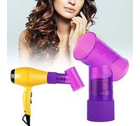 Cryfokt Diffusore Professionale per Asciugacapelli per Capelli Ricci, Accessorio per Acconciature Ad Asciugatura Rapida per Capelli Sani, Materiale PC Resistente Al Calore (nero) (Viola)