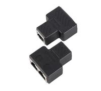 Cryfokt Distributore di Rete, 2 Pezzi RJ45 Splitter di Rete da 3,5 Mm, Adattatore Splitter Jack a 8 Core per la Trasmissione Dati della Scheda Internet