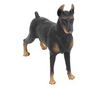 Cryfokt Doberman Modello Giocattolo Simpatico Figurina Nera per Bambini Gioco Educativo 20 X 15,7 X 4,3 Cm