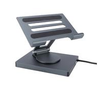 Cryfokt Docking Station USB C, 7 Porte Funzionali Supporto Tablet Ricarica PD da 100 W, Hub USB C 7 in 1 con Rotazione di 360 Gradi per Laptop Sotto i 16 Pollici