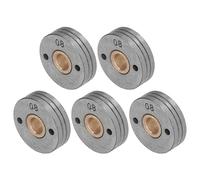 Cryfokt Durevole Ruota Trainafilo 5 Pezzi - Rulli Guidafilo per Saldatura a Doppia Trasmissione in Acciaio con Cuscinetti - Scanalatura 0,8-1,0 Mm Compatibile con Trainafilo BINZEl 15AK 24KD 36KD