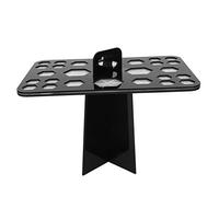 Cryfokt Espositore per Pennelli Porta Pennelli Multifunzionale per Asciugare di Diverse Dimensioni - Porta per Trucco per Amanti del Trucco Piastra in Acrilico, Colore Nero