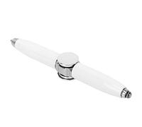 Cryfokt Fidget Pen con Luce LED, Penna Rotante per Alleviare lo Stress, Penna Rotante LED per Ansia e Concentrazione, Metallo per Professionisti o Studenti (WHITE)