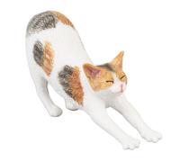 Cryfokt Figurina di Gatto Realistico Simpatico Modello di Gatto Simulato Educativo per la Scrivania della Camera dei Bambini da Collezione in Plastica (che si allunga)