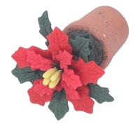 Cryfokt Fiore in Argilla per Casa delle Bambole in Miniatura, Fiore Artificiale in Scala 1/12 con Colori Vivaci Fioriera in Ceramica Dal Design Intricato per la Decorazione di Scene in Miniatura del