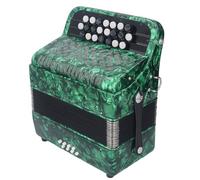 Cryfokt Fisarmonica Professionale a 22 Tasti e 8 Tasti Fisarmonica Professionale con Pulsanti Antiscivolo per Fisarmonicisti e Spettacoli Legno/Nero/1 (GREEN)