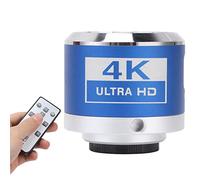 Cryfokt Fotocamera per Microscopio 4K, Risoluzione 3840x2160 30FPS con Telecomando e Scheda di Memoria, per Uso Industriale su Microscopi con Interfaccia da 25 Mm (Spina europea)
