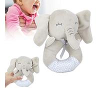 Cryfokt Giocattolo di Peluche con Campanellini a Mano per Bambini da 0 a 3 Anni, Morbidi e Confortevoli Giocattoli per la Ricreazione dei Neonati (elefante)
