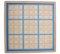 Cryfokt Gioco di Scacchi in Legno Tabellone per Allenamento Logico per Bambini, Set di Scacchi in Legno di Faggio Atossico con 81 Blocchi Digitali, Migliora lo Sviluppo Intellettuale, Adesivo Bianco