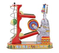 Cryfokt Gioco Nostalgico con Elefante a Carica Giocattolo per Bambini, Regalo di Compleanno, Decorazione da Tavolo in Ferro da Collezione