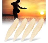 Cryfokt Glow in Dark Grub Esche Morbide da Pesca 200 Pezzi 17mm PVC Esche Artificiali a Forma di Vita per Trote d'acqua Dolce Panfish Confezione da Trasporto Portatile Pesca Notturna