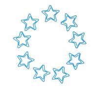 Cryfokt Graffette Metalliche a Forma di Stella 100 Pezzi Blu Antiruggine per Scrapbooking e Creazione di Cartoline