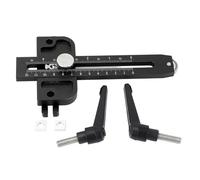 Cryfokt Guida di Recinzione a Fessura Sottile, Scale Imperiali Metriche Uso Pratico Istruzioni per Segale della Tabella, Altamente Precisa 0-120 Mm 0-4 Design a Rulli 1/2 Pollici per 3/4x3/8 (BLACK)