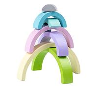 Cryfokt in Legno Impilabile Giocattolo Multicolore Blocchi di Apprendimento Creativo per Bambini 1 unità (Taglia unica)