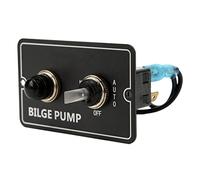 Cryfokt Interruttore per Pompa di Sentina Pannello Interruttori a Bilanciere in Alluminio per Barche Marine Indicatore LED 12/24V 15A