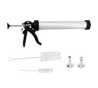 Cryfokt Jerky Gun, Macchina per Bastoncini di Manzo da 15 Pollici con Ugelli Rotondi e Piatti, Diametro 2,2 Pollici, Impugnatura Ergonomica per una Facile Lavorazione della Carne,