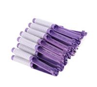 Cryfokt Kit Bigodini per Capelli Soffici per Permanenti per Esigenze di Styling, 20 Pezzi di Strumenti per Parrucchieri per Donne e Ragazze, Bigodini in Resina Plastica in Rosa Viola Grigio (PURPLE)