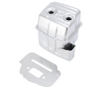 Cryfokt Kit di Mostro di Scarico, Movimentazione di Scarico in Acciaio in Metallo con Guarnizione per MS271 MS291 Sostituire 11411400613, Riduzione del Rumore