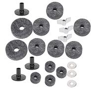 Cryfokt Kit Feltrino per Batteria, Rondella Durevole e Antiscivolo per Dadi, per Migliorare la qualità del Suono e le Prestazioni dei Piatti, Set da 21 Pezzi per la Maggior Parte dei Kit di Batteria