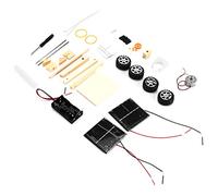 Cryfokt Kit per Auto Fai da Te per la Scienza Dell'energia Solare per Divertimento Educativo con Gruppo Motore Elettrico per Bambini, Realizzato in Resistente Legno Composito