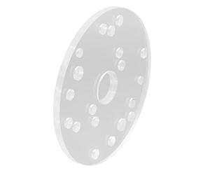 Cryfokt Kit Piastra Universale per Router, Base in Acrilico da 16,5 Cm | Piastra base per fresa in acrilico trasparente, perno di centraggio in ottone, misura universale per fresatrice con set di