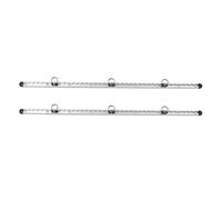 Cryfokt L Track -tie -tie Down, 100 Cm Airline Installazione Rapida 1 Coppia con 6 Rotondi Raccordi a Bollzen per Truffatori di Camion Caricamento