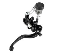 Cryfokt Leva Frizione Idraulica Adatta per Cilindro Principale Pompa Freno a Spinta Dritta Lega di Alluminio CNC per Tutti gli Scooter con Manubrio da 22 Mm Rosso, Arancione 1 Confezione (BLACK)