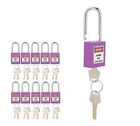 Cryfokt Lucchetto di Blocco Tagout Lucchetto in Nylon Durevole Resistente Alla Corrosione Antiscivolo per la Logistica del Gas Petrolifero Industriale 10 Set 38 Mm (PURPLE)